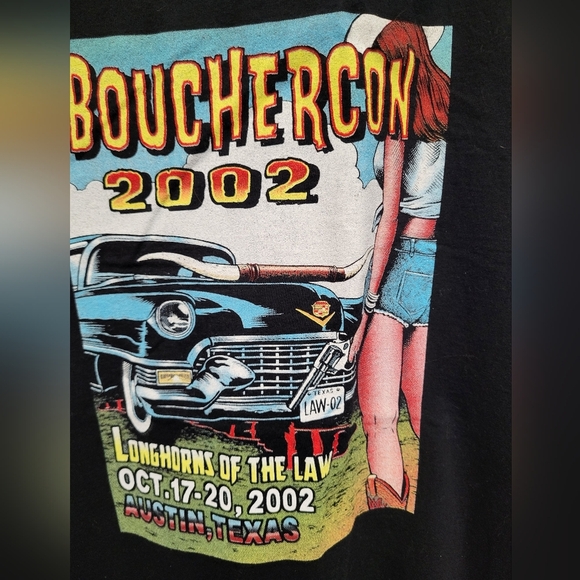 Bouchercon 2002 Convention Black Vintage Graphic Short Sleeve Tee - Size XL - Picture 3 of 4
